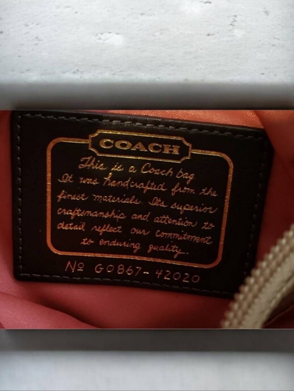 Coach Signature Stripe Shimmer Gold Studded Crossbody Purse - Picture 5 of 6